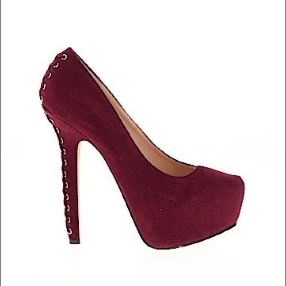 ShoeMint Burgundy Stilettos 6 - Picture 4 of 4